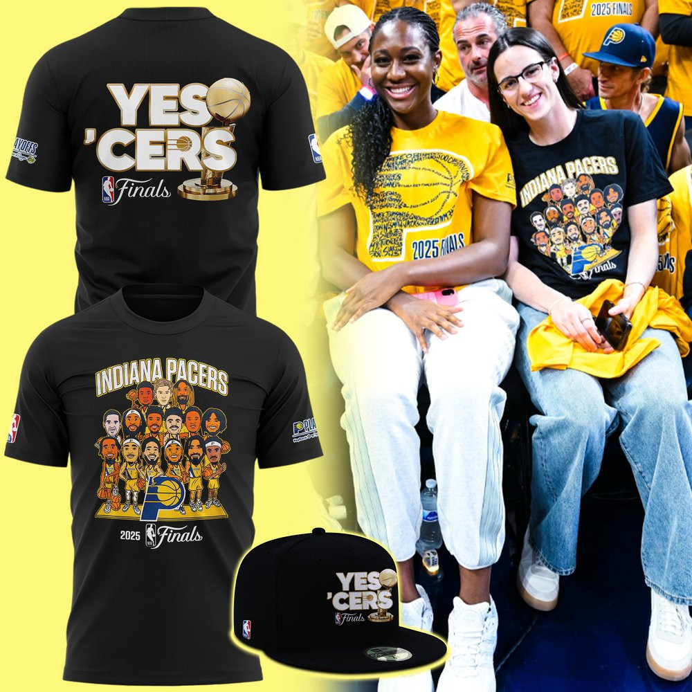 Indiana Pacers NBA Finals 2025 Yes's Cers Black T-Shirt Pacers Merch