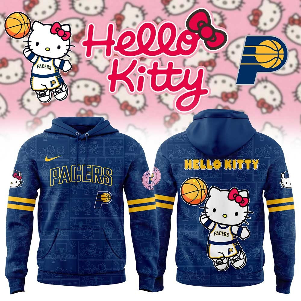 Indiana Pacers x Hello Kitty Hoodie Unique Gifts For Basketball Lovers