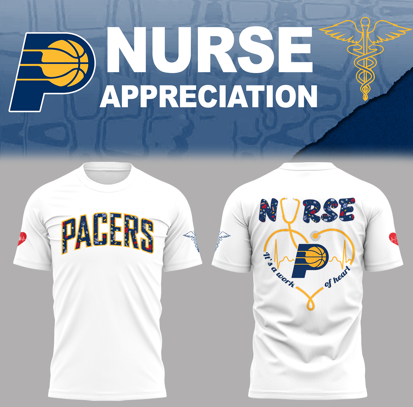 Indiana Pacers x Nurse Appreciation T-Shirt Basketball Coach Gift Ideas