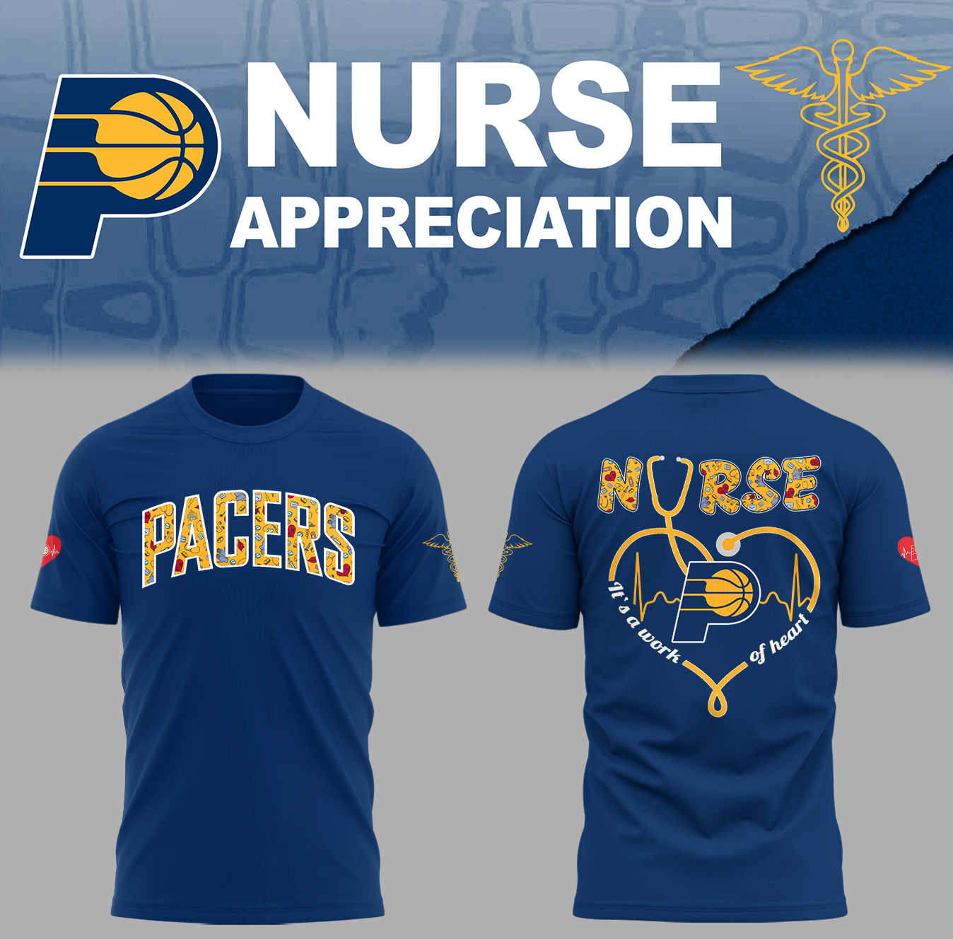 Indiana Pacers x Nurse Appreciation T-Shirt Unique Basketball Gifts