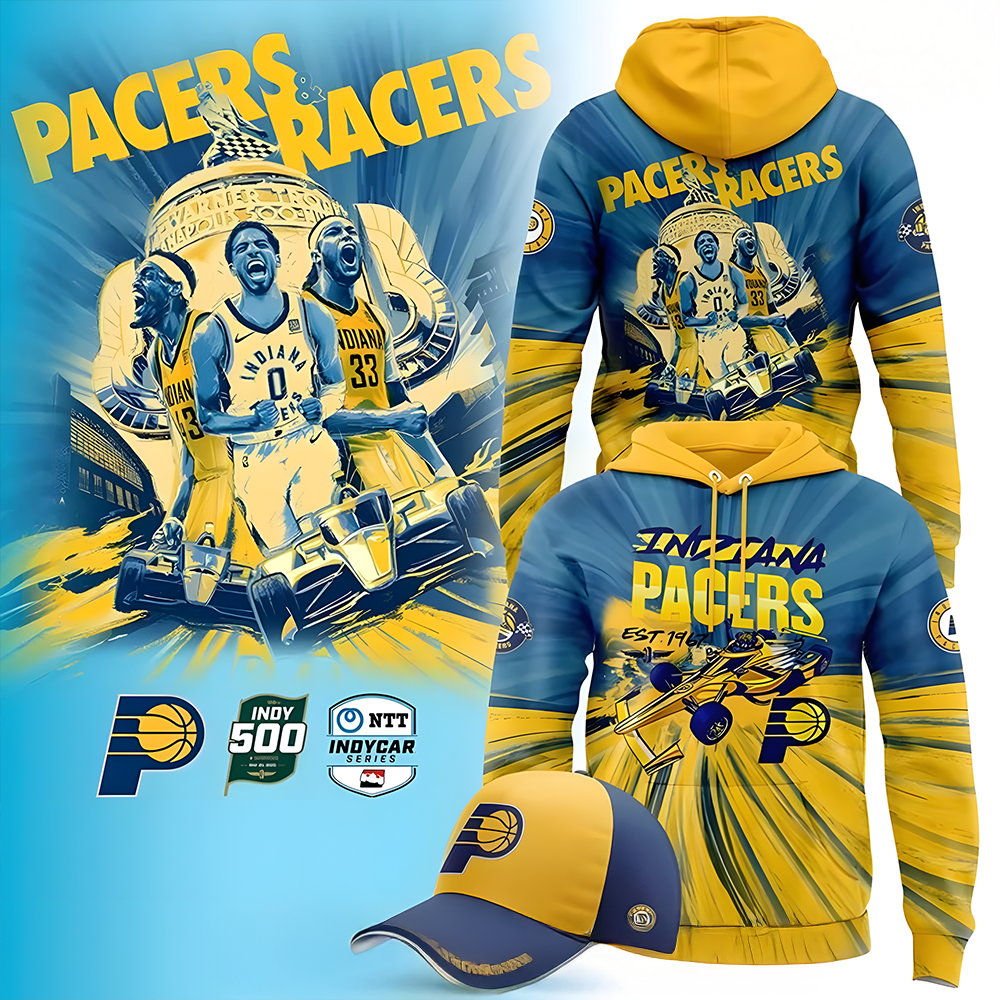 Indiana Pacers x Racing Collections 2025 Special Hoodie Gift Ideas For Basketball Lovers