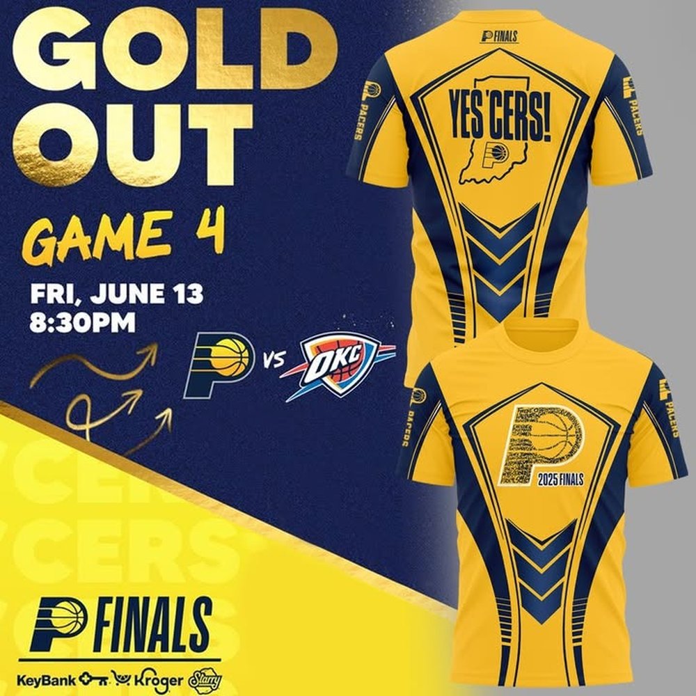 Indiana Pacers Yes' Cers 2025 Finals T-Shirt Pacers Apparel