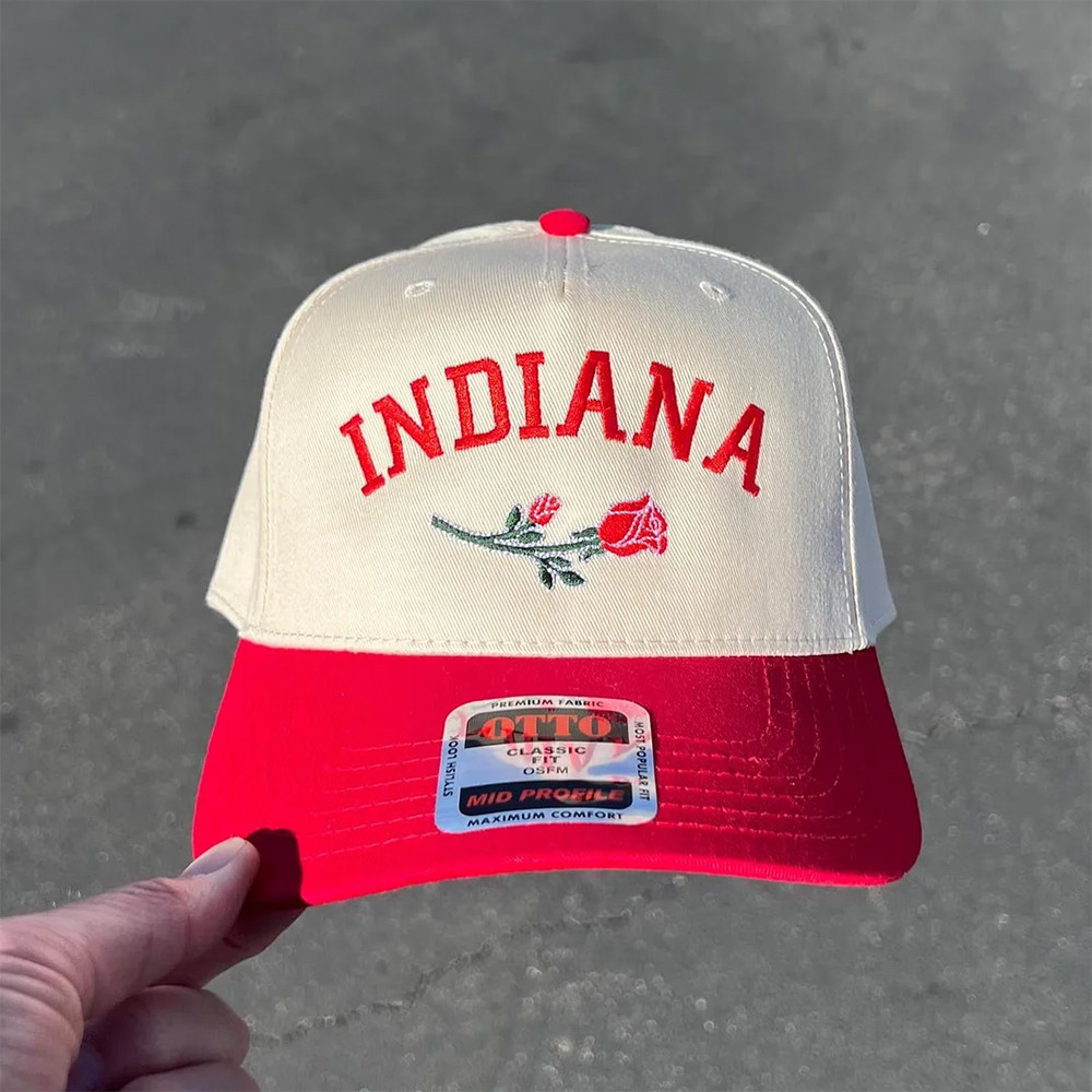 Indiana Rose Hat Game Day Football Cap Indiana Hoosier Gift For Football Enthusiasts