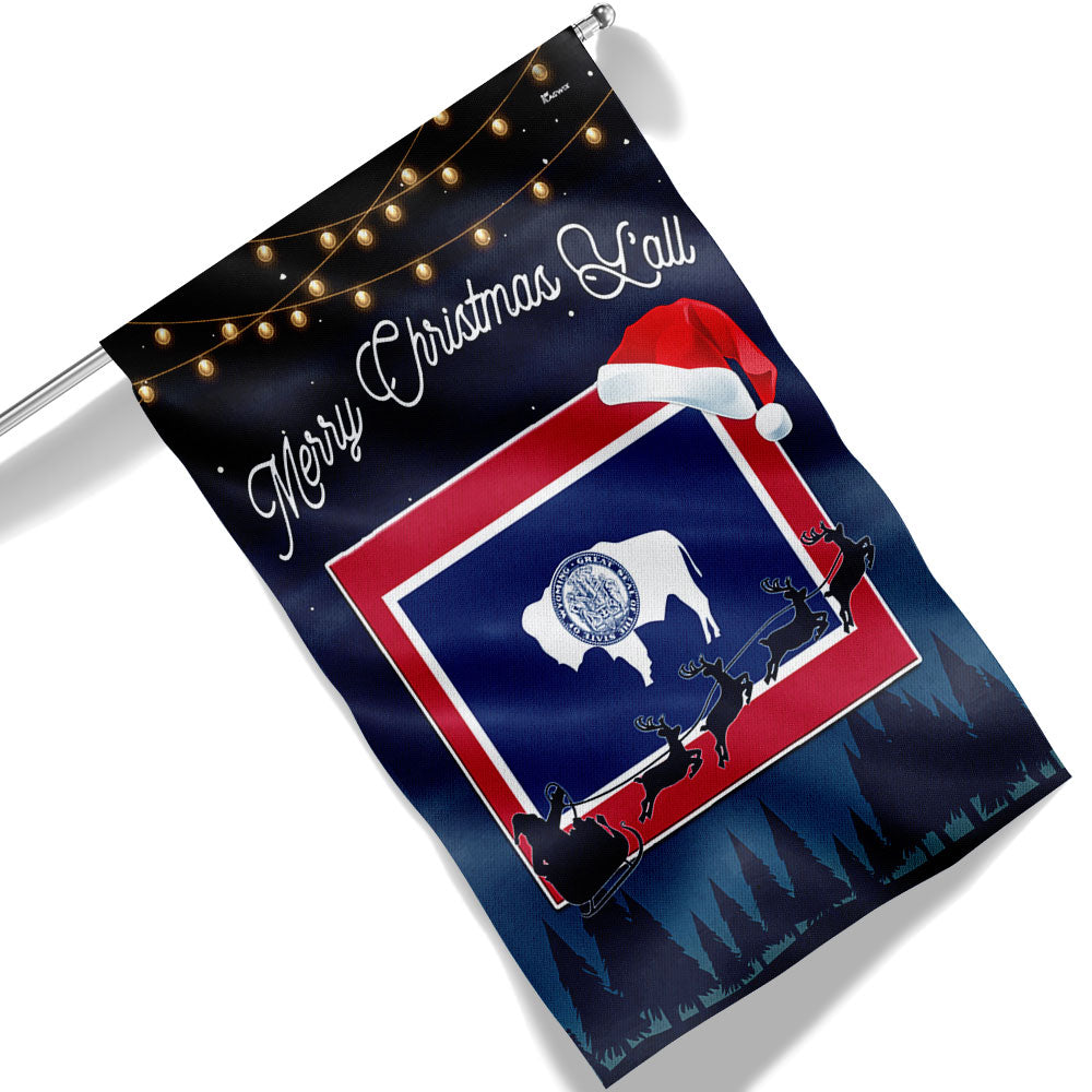Indiana State Merry Christmas Y All Flag
