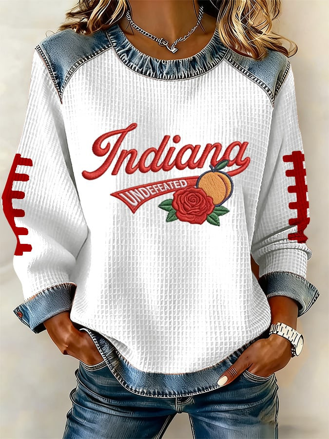 Indiana Undefeated Peach Bowl Sweatshirt Indiana Hoosiers Apparel Football Gear