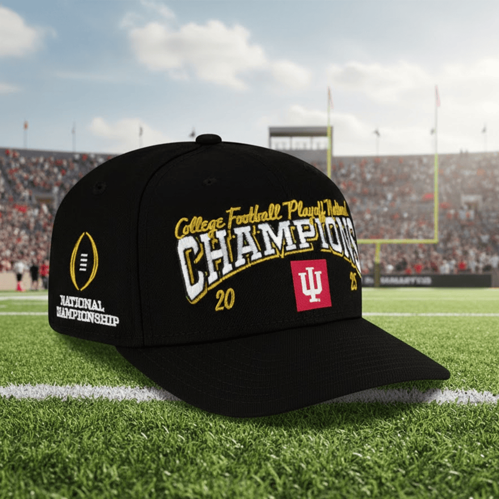 Indiana University 2026 College Football Playoff Hat IU National Championship Merch Embroidered