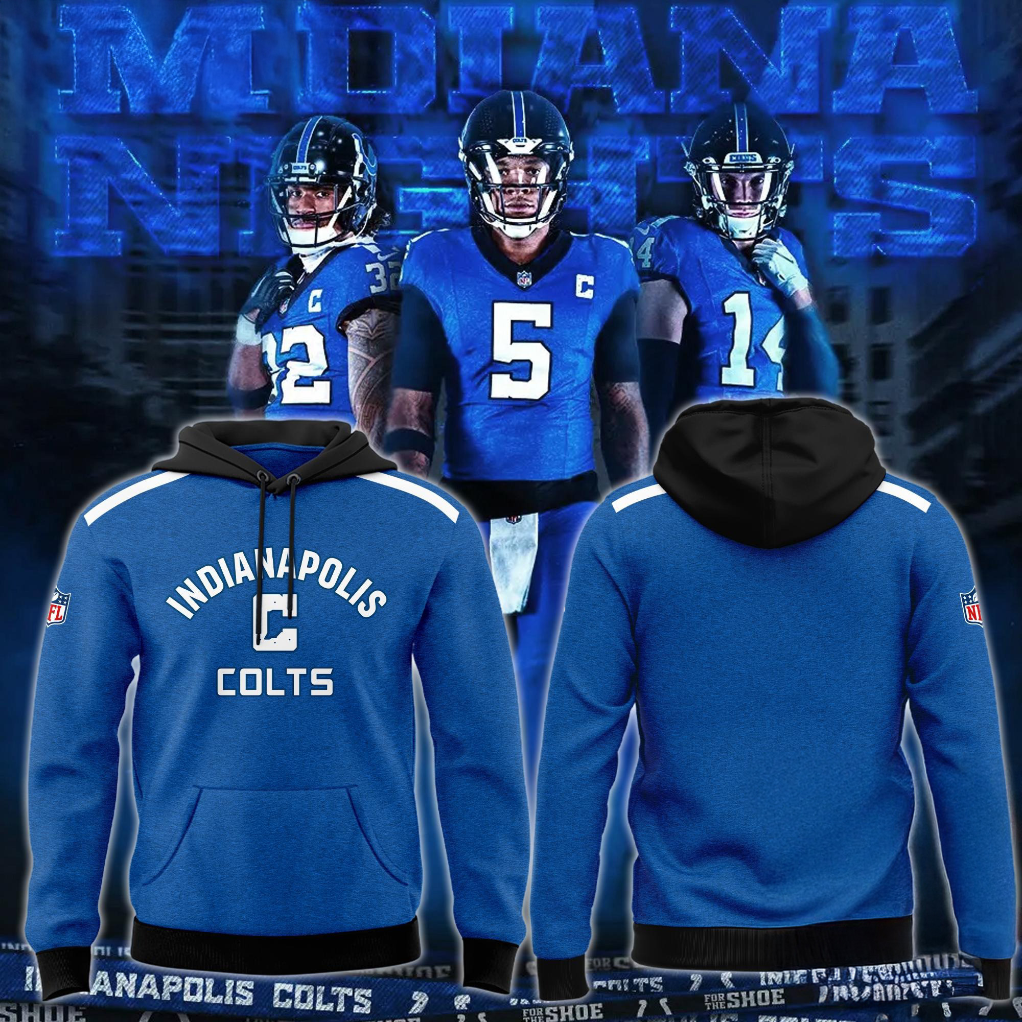 Indianapolis Colts NFL 2024 Special Edition Indiana Night Hoodie Football Gifts For Men
