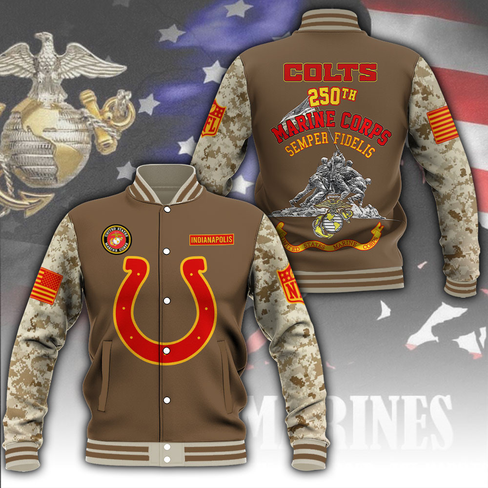 Indianapolis Colts X US Marine Corps 250th Anniversary Jacket Colts Merch Veteran Gifts