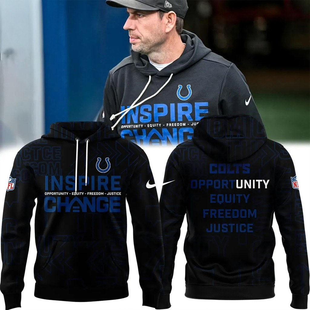 Indianapolis Football Inspire Change Hoodie Opportunity Equity Freedom Justice Hoodie Fan Merch