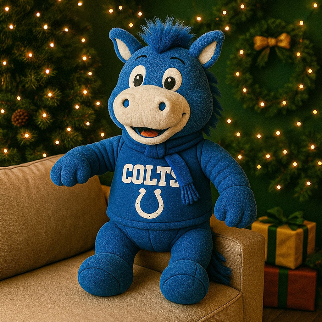 Indianapolis Football Mascot Blue Plush Pillow Home Decor Christmas Gifts For Fans Indianapolis Football Mascot Blue Plush Pillow Home Decor Christmas Gifts For Fans