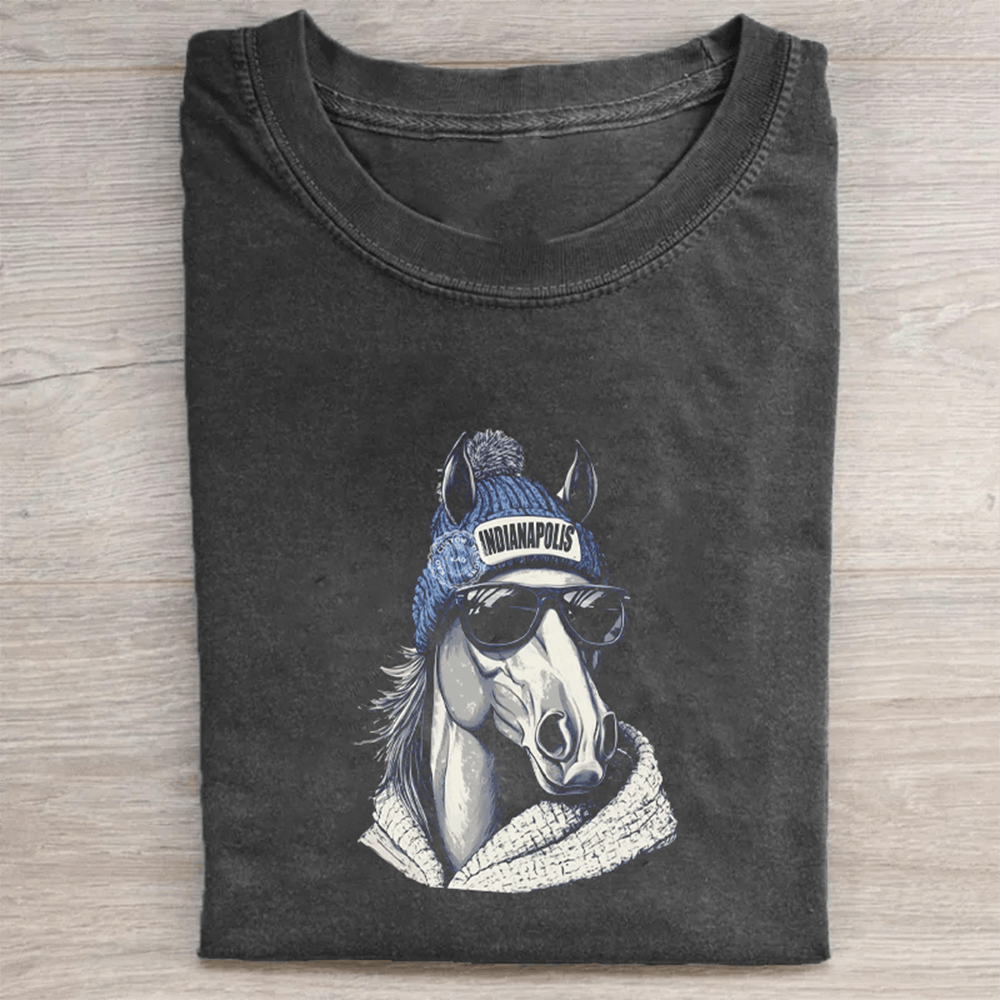 Indianapolis Football Mascot T-Shirt Game Day Clothes Great Gifts For Football Lovers