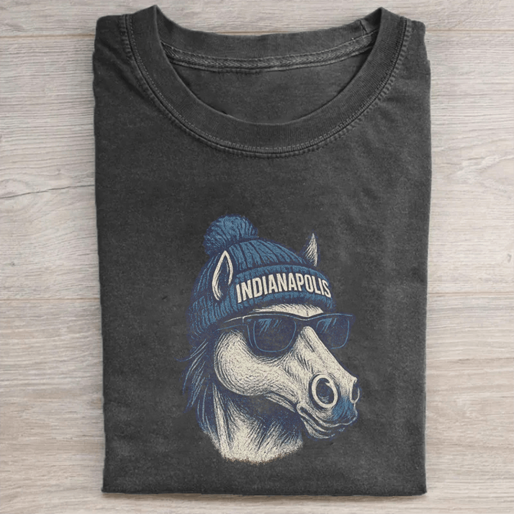 Indianapolis Football Mascot T-Shirt Game Day Clothing Presents For Football Players