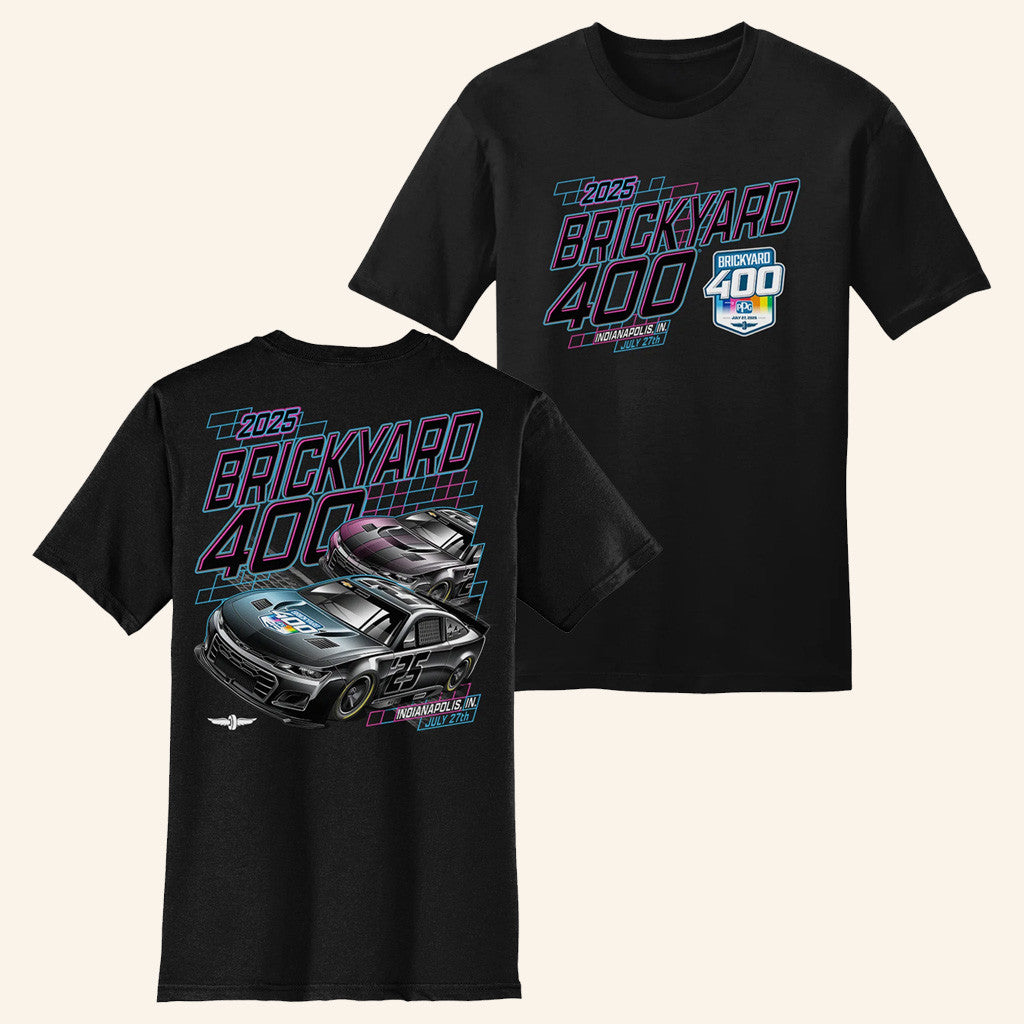 Indianapolis Motor Speedway Merch 2025 Brickyard 400 Ghost Car T-Shirt Good Gifts For Boyfriend Indianapolis Motor Speedway Merch 2025 Brickyard 400 Ghost Car T-Shirt Good Gifts For Boyfriend
