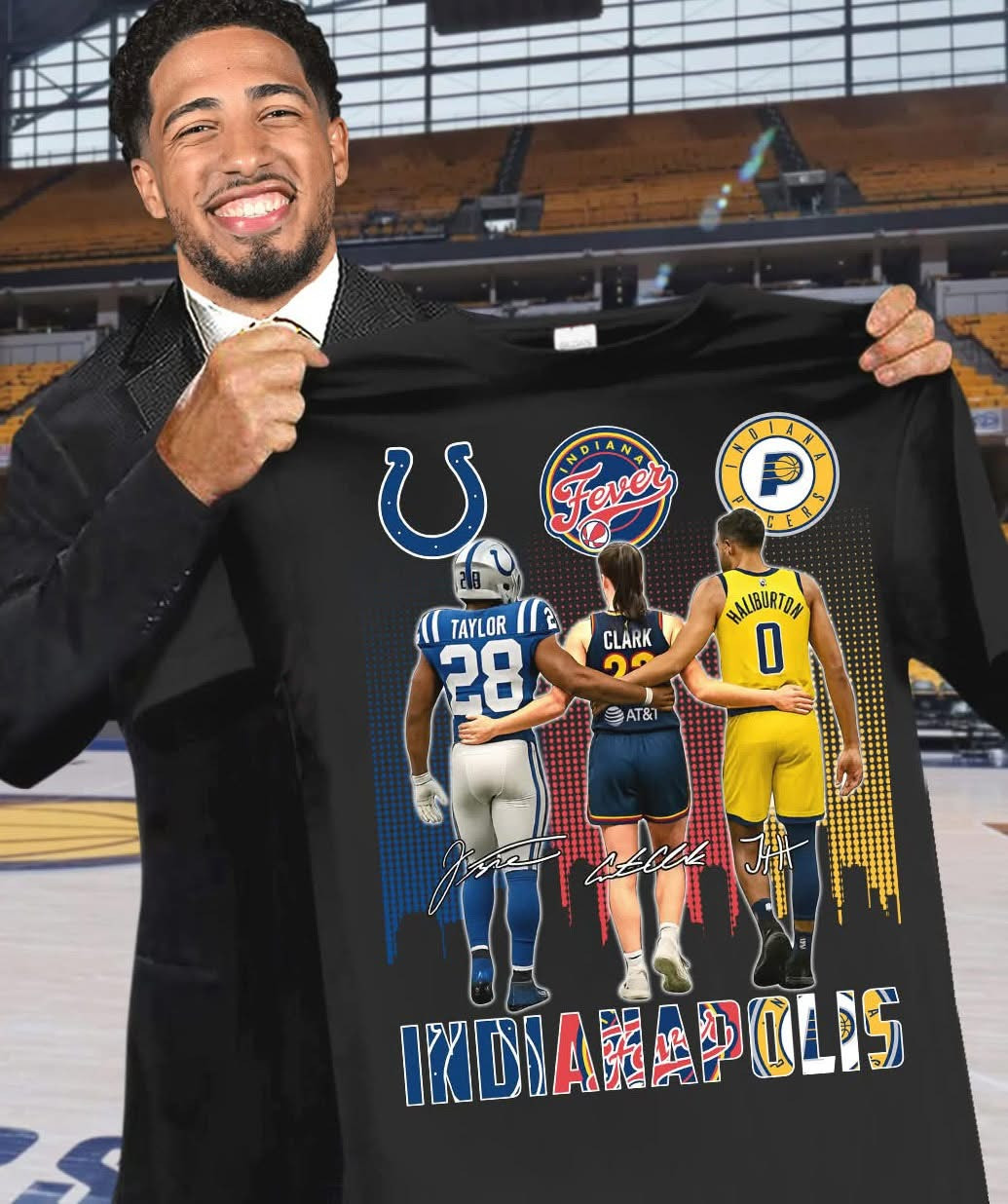Indianapolis Taylor Clark Haliburton T-Shirt Colts Fever Pacers Fan Gift
