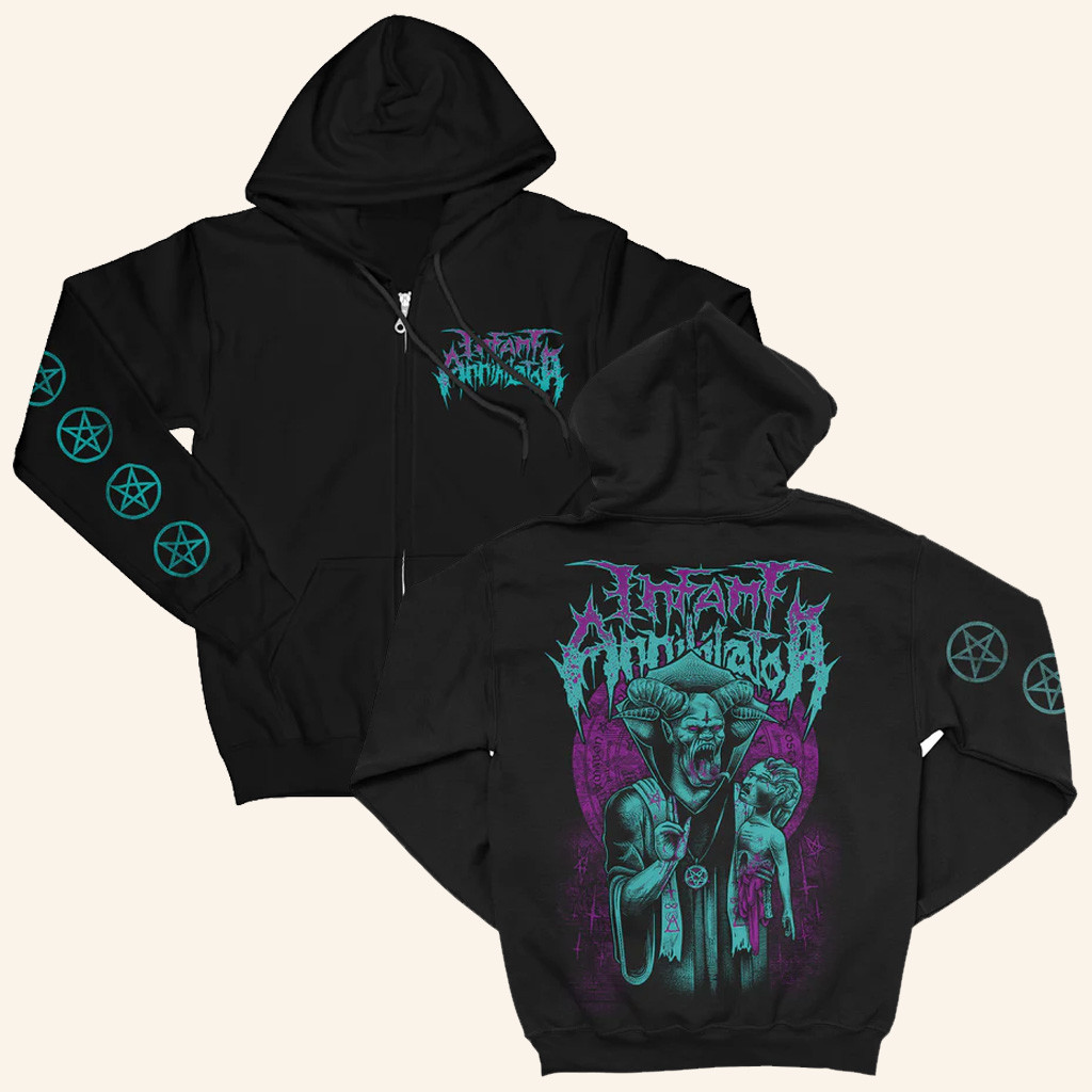 Infant Annihilator Merch Demon Zip Hoodie Music Lover Gifts For Him