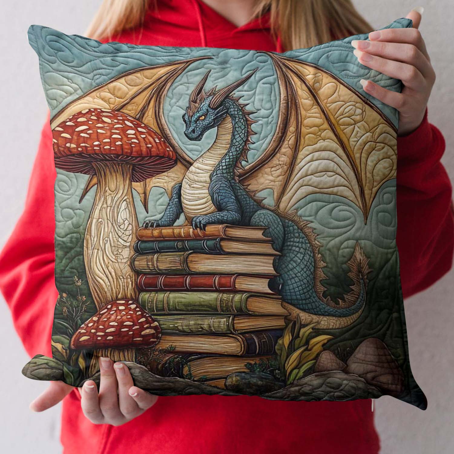 Inferno Roar Quilted Pillow Case Holiday Pillow Cover Decoration