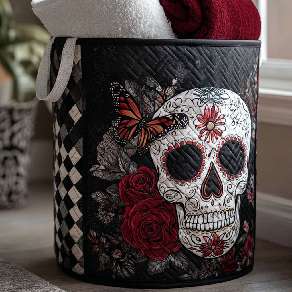 Inferno Skull Quilted Laundry Basket Fall Merch Pick