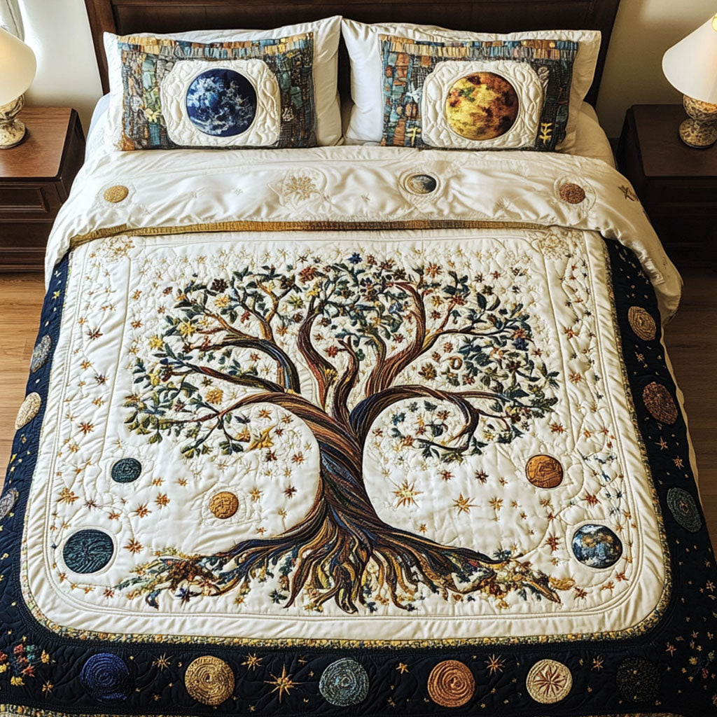 Infinite Growth Quilted Bedding Set Premium Duvet Cover Gift Set for Mom or Grandma