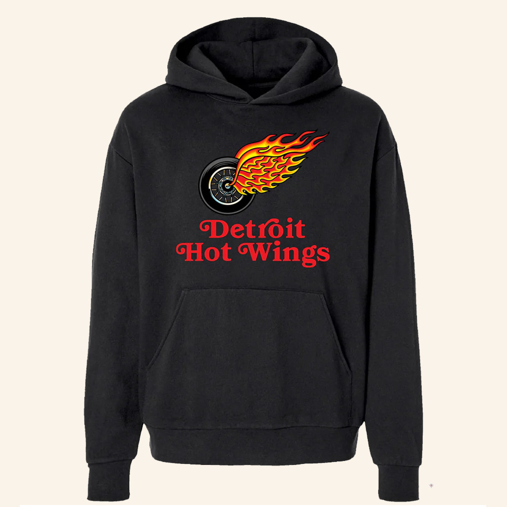 Ink Detroit Merch Detroit Hot Wings Hoodie Present Ideas For Husband