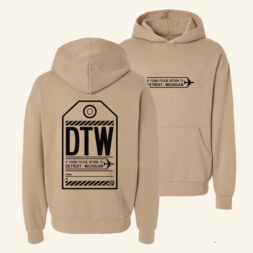 Ink Detroit Merch Ink Detroit DTW Travel Hoodie Good Gifts For Friends