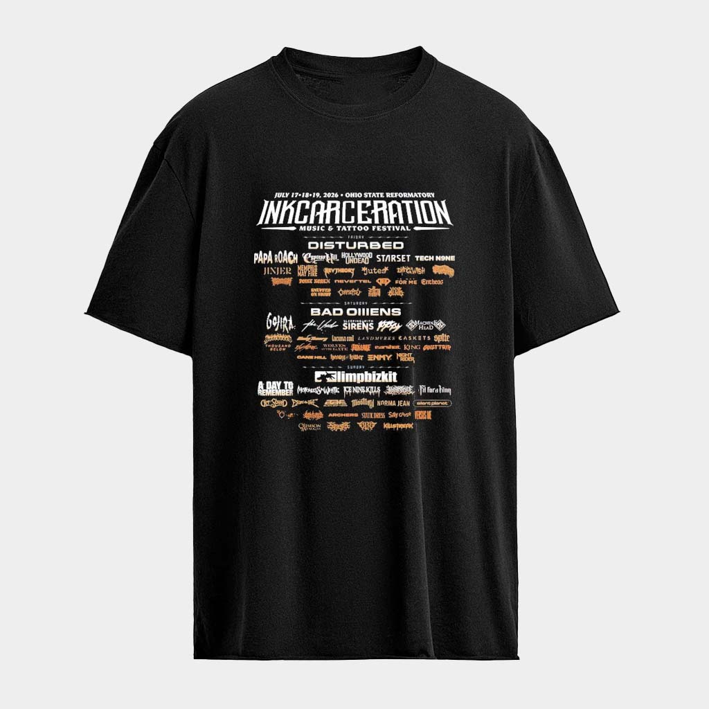 Inkcarceration Music And Tattoo Festival In Mansfield Ohio At Ohio State Reformatory Shirt