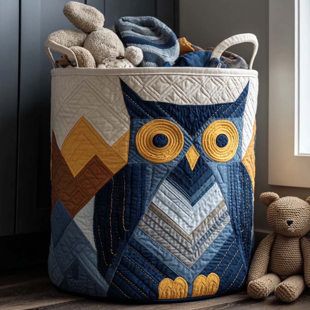 Inky Wings Quilted Laundry Basket Soft and Durable Quilted Storage Basket for Laundry Room
