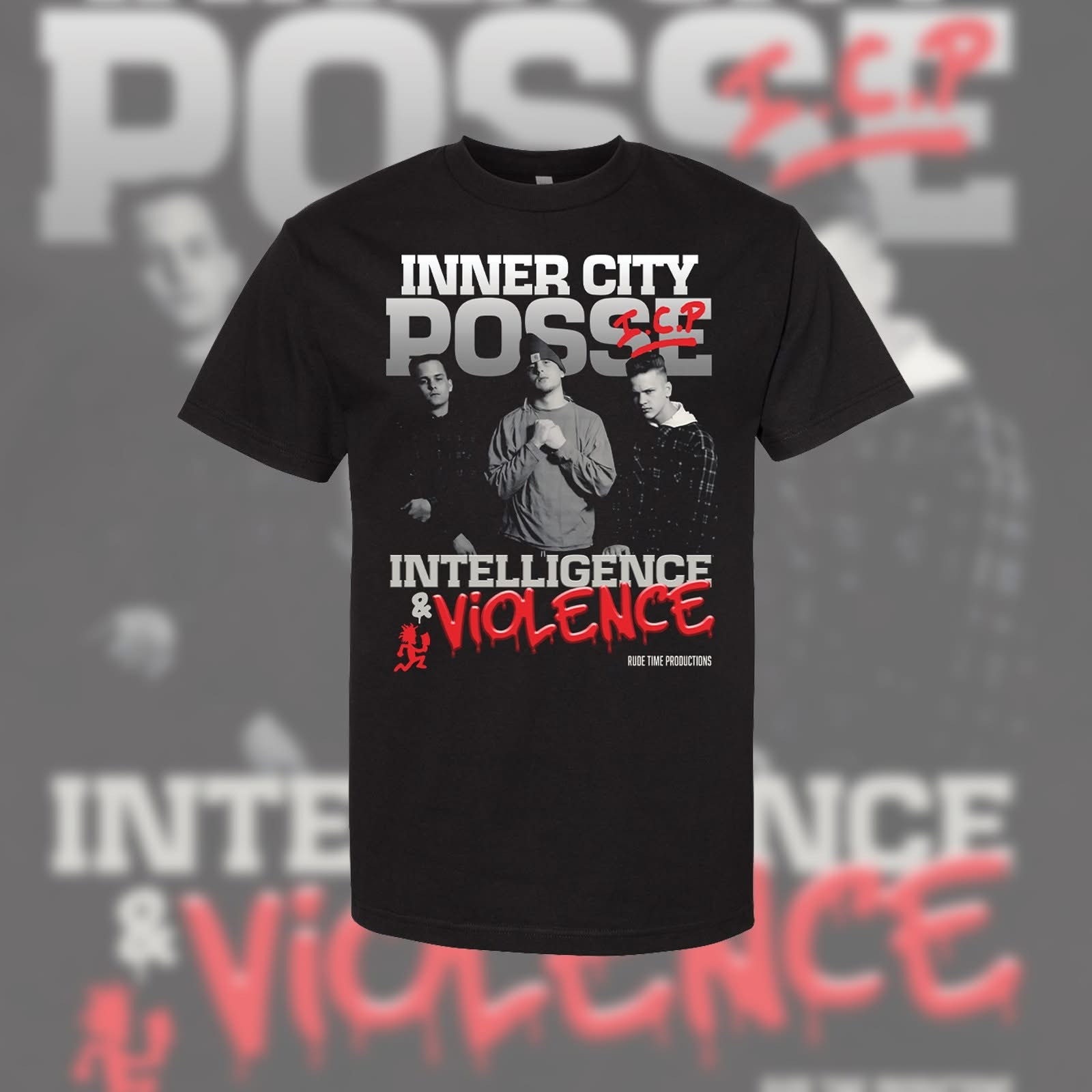 Inner City Posse Intelligence and Violence T-Shirt I.C.P. Merch Gift Ideas