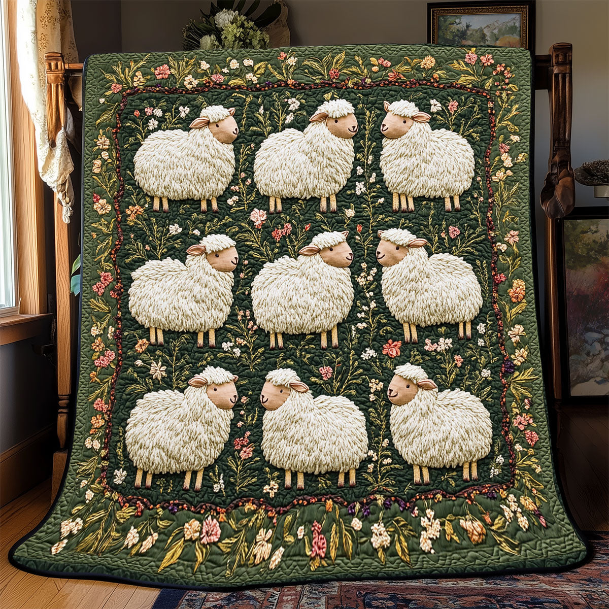 Innocent Lamb Quilt Blanket Warm Throw Blanket Funny Gifts For Sheep Lovers