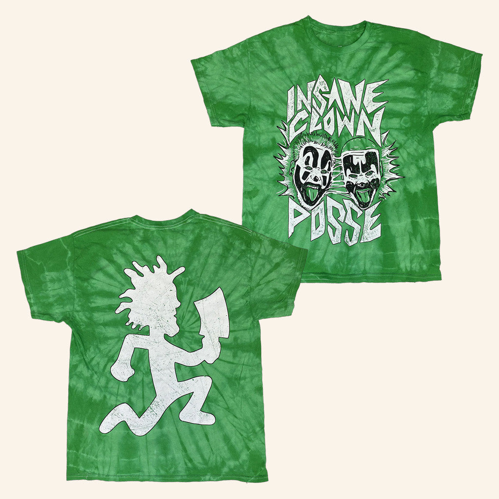 Insane Clown Posse Merch Faces In Tie Dye Green T-Shirt Gifts For Sister Insane Clown Posse Merch Faces In Tie Dye Green T-Shirt Gifts For Sister