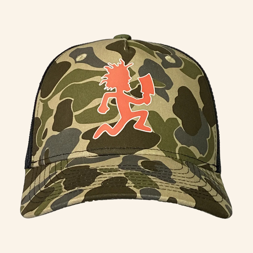 Insane Clown Posse Merch Hatchetman Camo Trucker Hat Gifts For Hip Hop Lovers