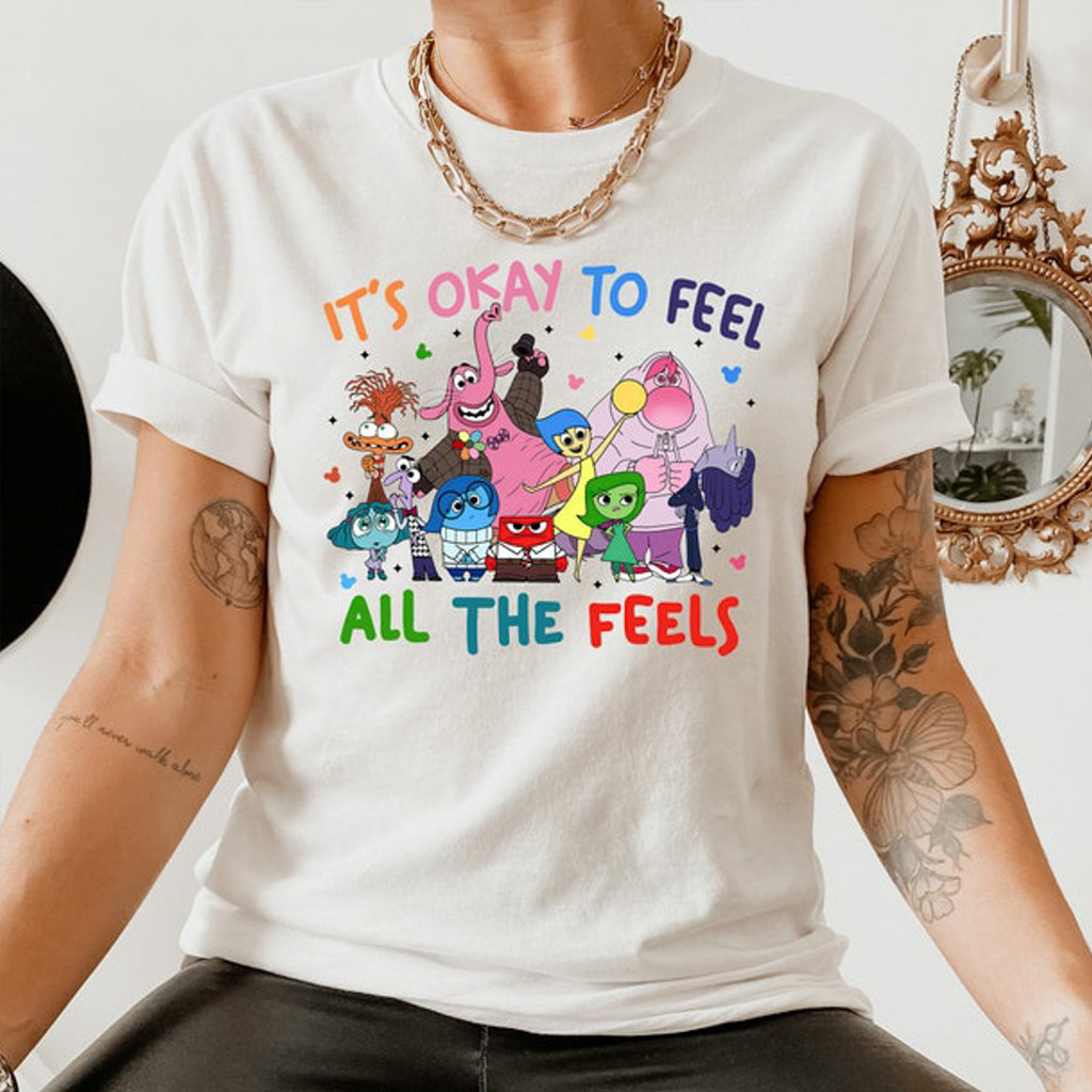 Inside Out It's Okay To Feel All The Feels Shirt Inside Out Merch Gifts For Daughter Inside Out It's Okay To Feel All The Feels Shirt Inside Out Merch Gifts For Daughter