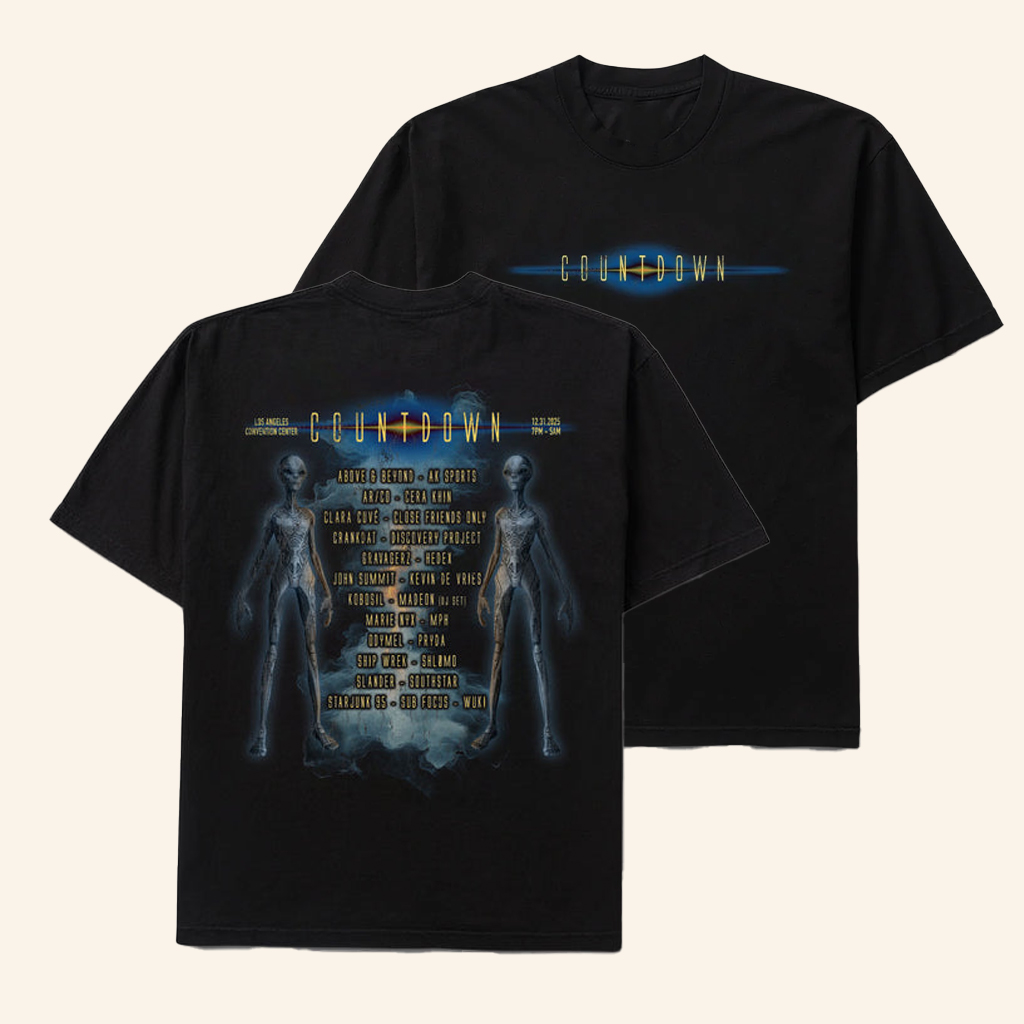 Insomniac Merch Countdown 2025 Lineup T-Shirt Presents For Music Lovers