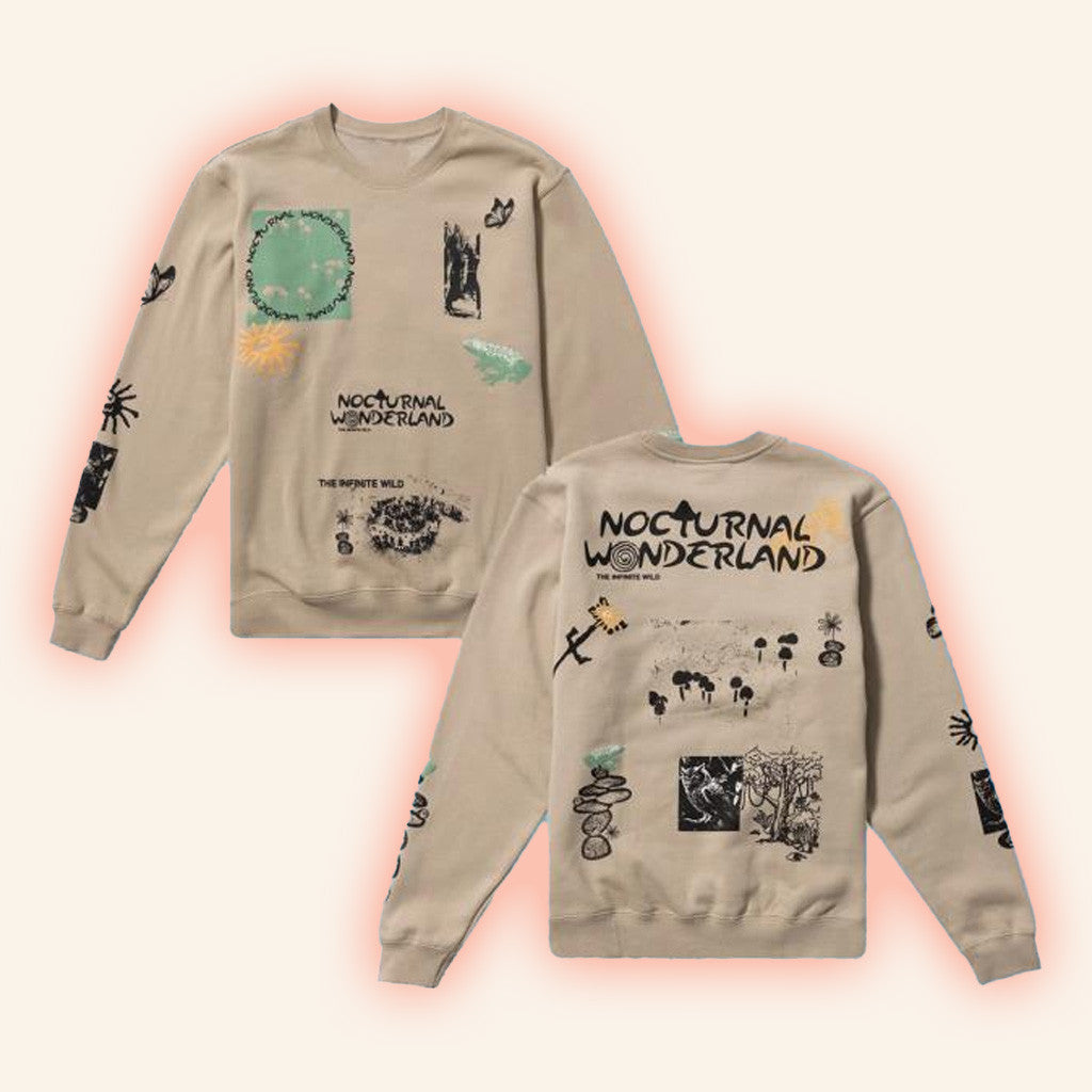 Insomniac Merch Nocturnal Wonderland Exploring Bliss Crewneck Sweatshirt Best Birthday Gift For Husband Insomniac Merch Nocturnal Wonderland Exploring Bliss Crewneck Sweatshirt Best Birthday Gift For Husband