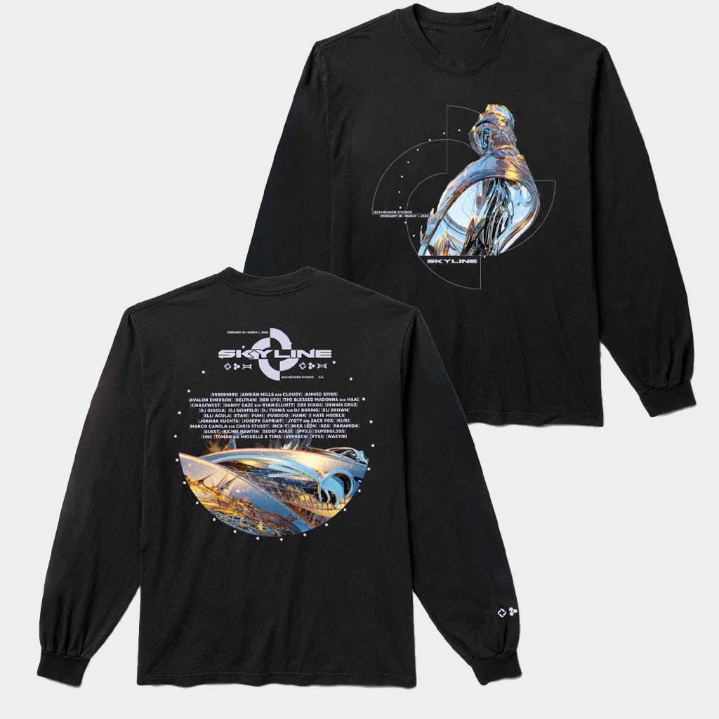 Insomniac Merch Skyline 2026 Long Sleeve T-Shirt Birthday Present For Him