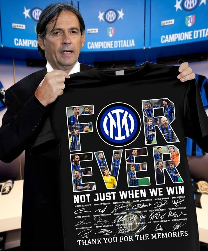Inter Milan F.C. Forever T-Shirt Not Just When We Win Thank You For The Memories Fan Gifts
