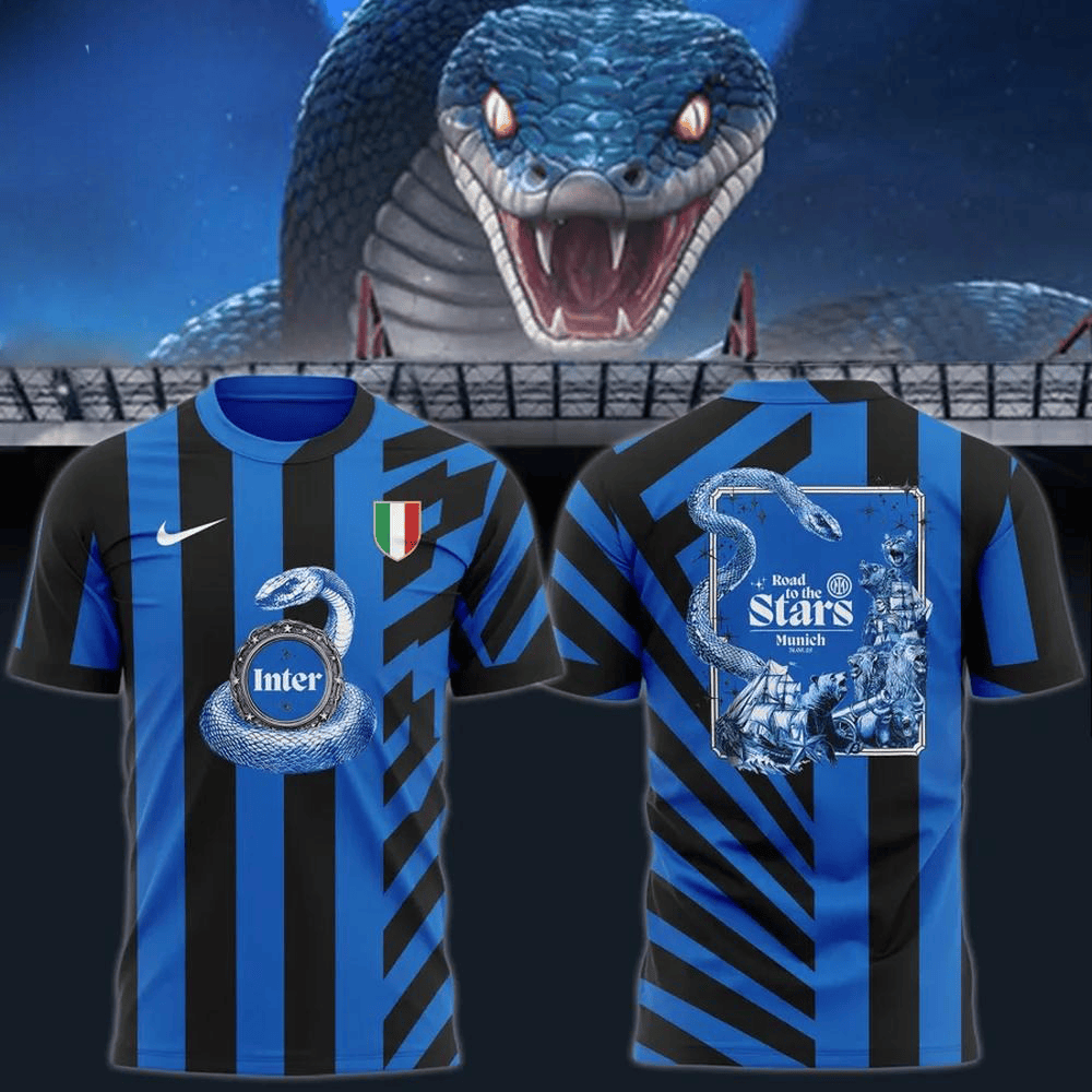 Inter Milan Road To The Stars Munich 2025 T-Shirt Unique Gifts For Football Fans
