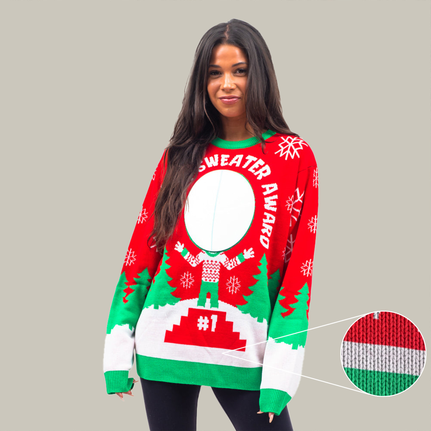 Interactive 3D Mirror Ugliest Sweater Award Ugly Christmas Sweater Mom And Daughter Gifts