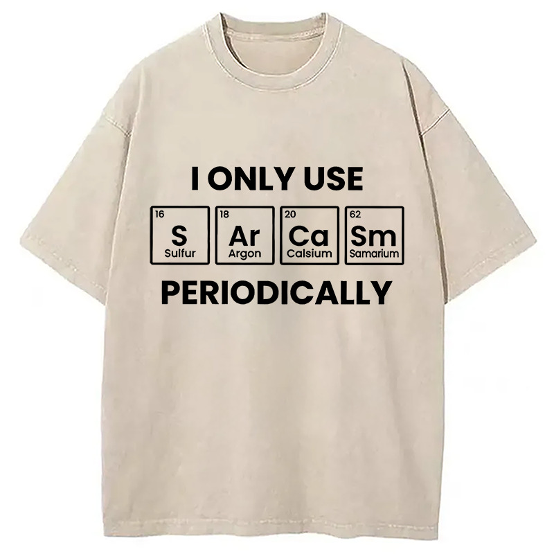 Interesting Chemical Elements Washed T-Shirt Classic Graphic Fashion Tee Gifts For Friends