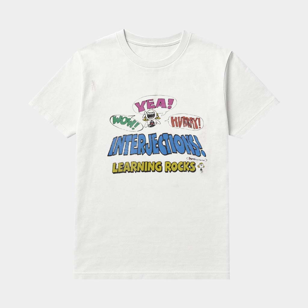 Interjections Learning Rocks Yea Wow Hurray Shirt Schoolhouse Rock TV Show Merch Gifts