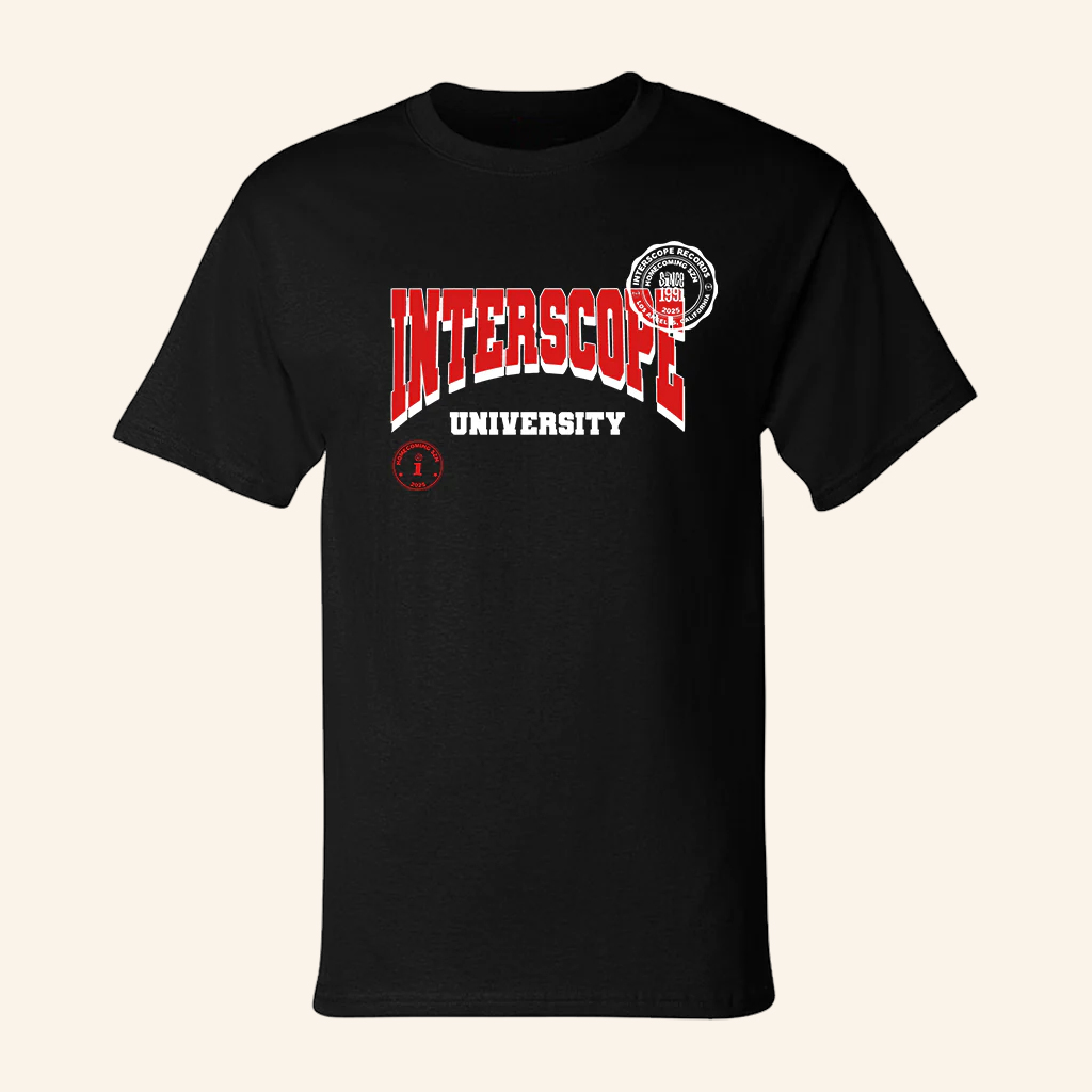 Interscope Merch Interscope Red University T-Shirt Christmas Present For Husband Interscope Merch Interscope Red University T-Shirt Christmas Present For Husband