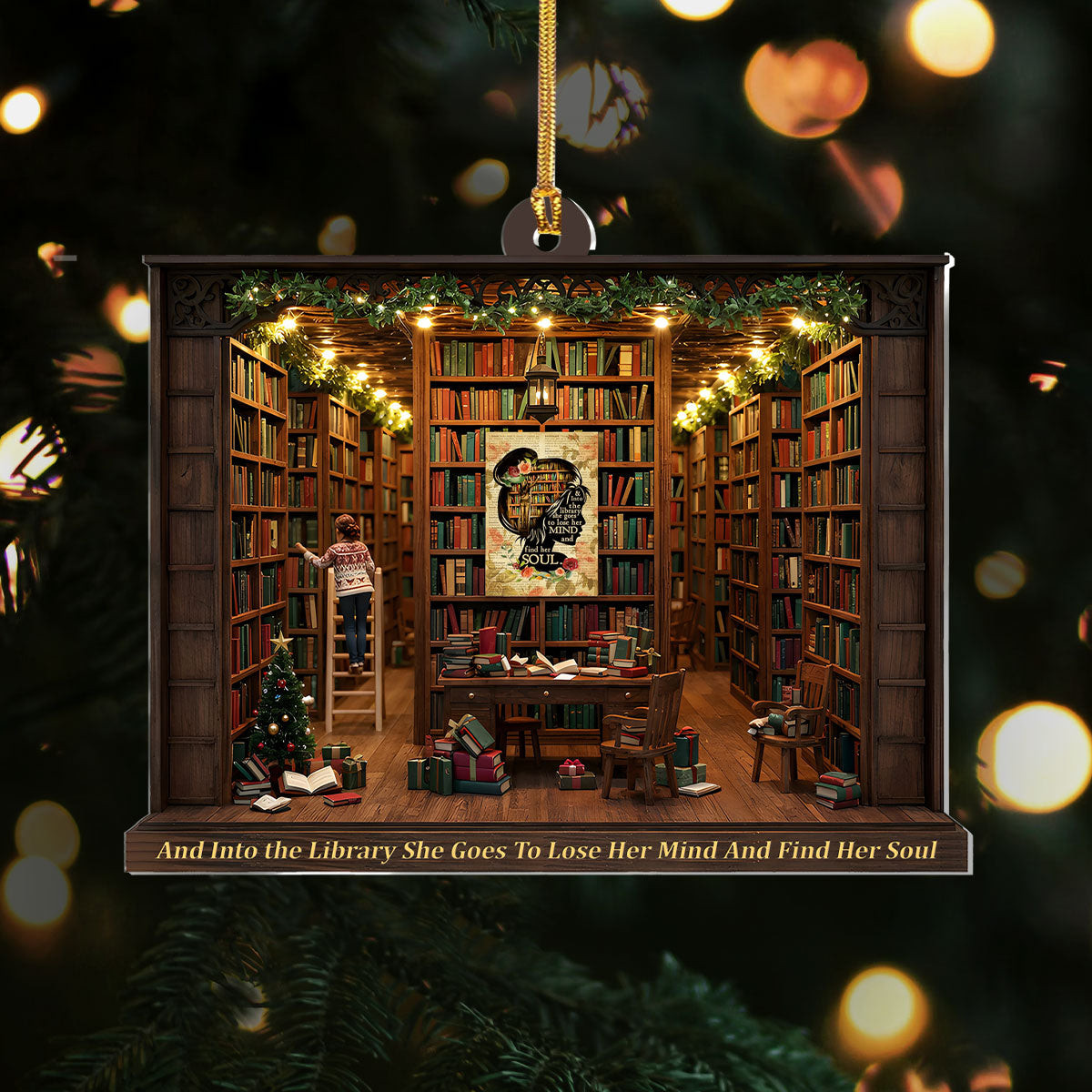 Into The Library Christmas Ornament Book Themed Christmas Home Decor Xmas Gifts