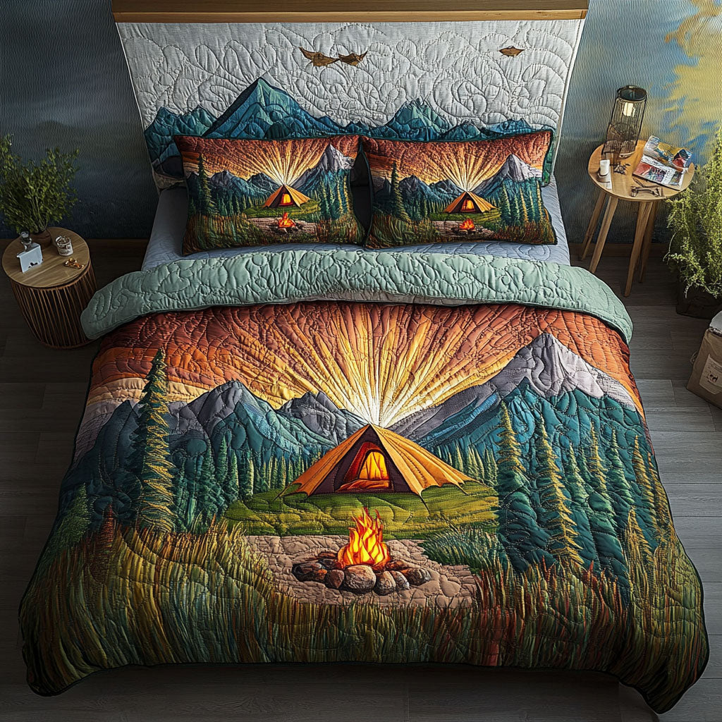 Into the Wild Quilted Bedding Set Bedroom Decorations Camping Gifts For Men Women