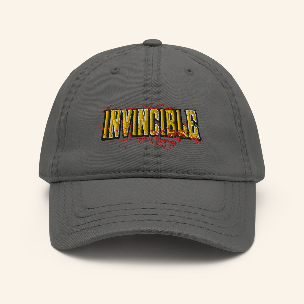 Invincible Merch Invincible Bloody Logo Embroidered Hat Present For Dudes