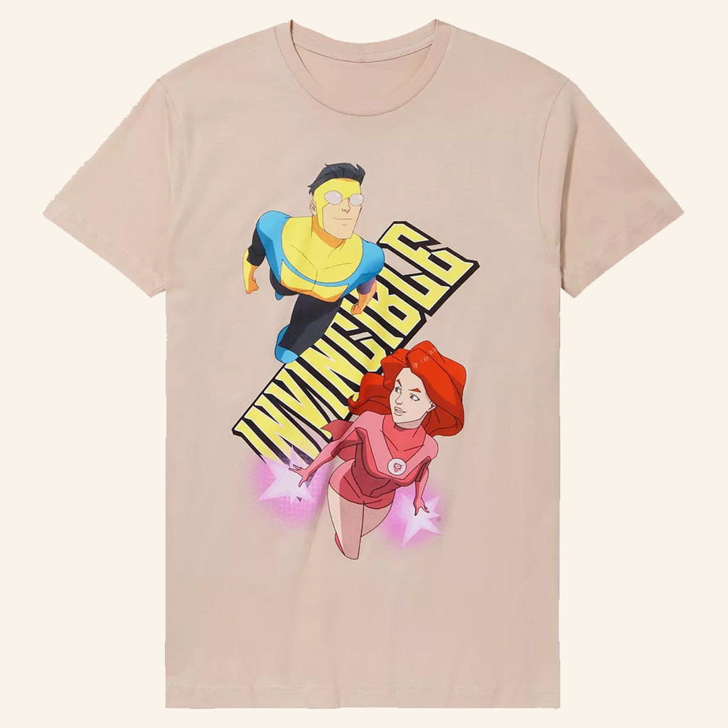Invincible Merch Invincible Mark Grayson And Atom Eve T-Shirt Gifts For Superhero Fans