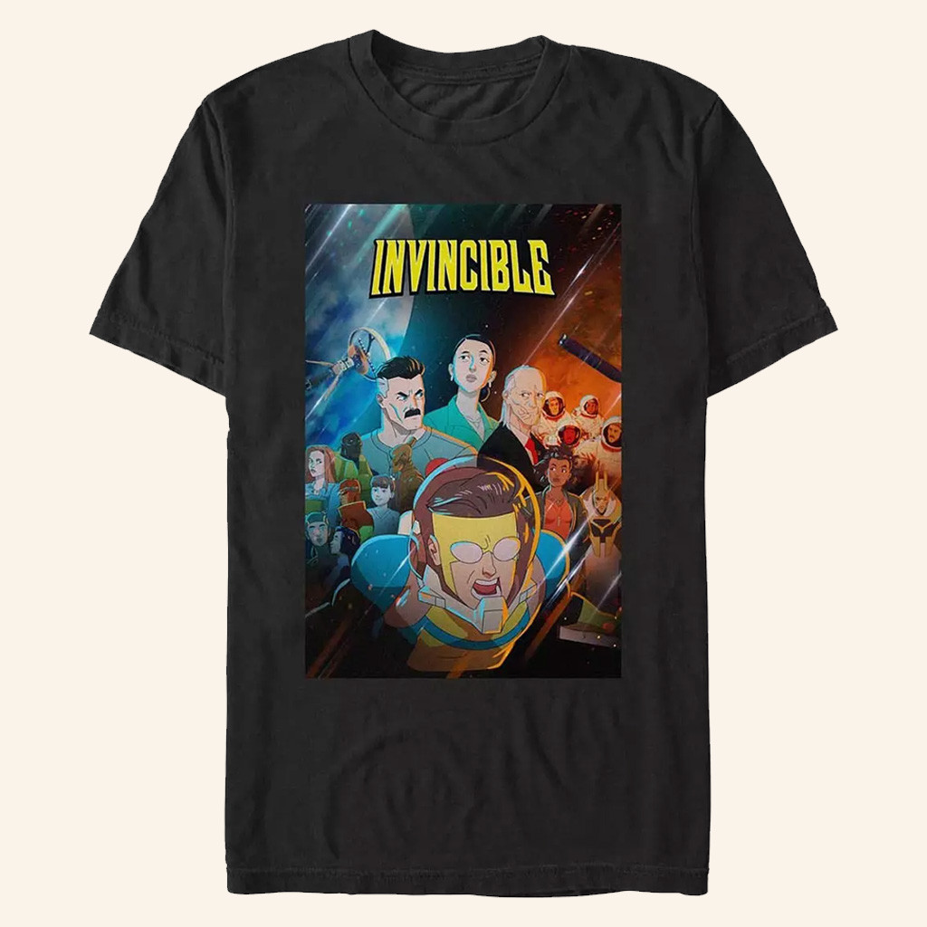 Invincible Merch Invincible Poster T-Shirt Invincible Trip To Mars Group Poster Shirt Fan Gifts Invincible Merch Invincible Poster T-Shirt Invincible Trip To Mars Group Poster Shirt Fan Gifts