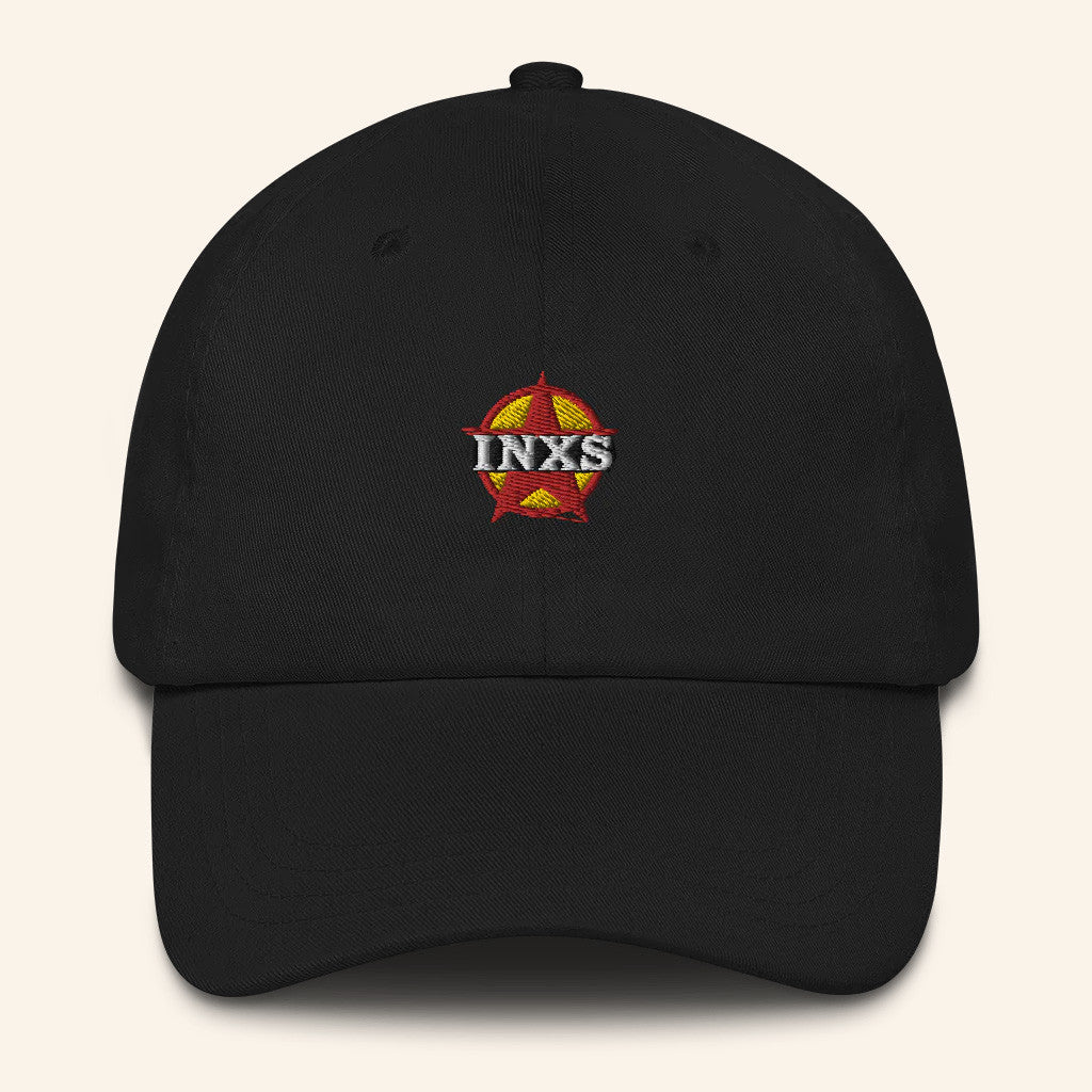 INXS Merch Vintage Star Logo Embroidered Cap Birthday Gift For Dad INXS Merch Vintage Star Logo Embroidered Cap Birthday Gift For Dad