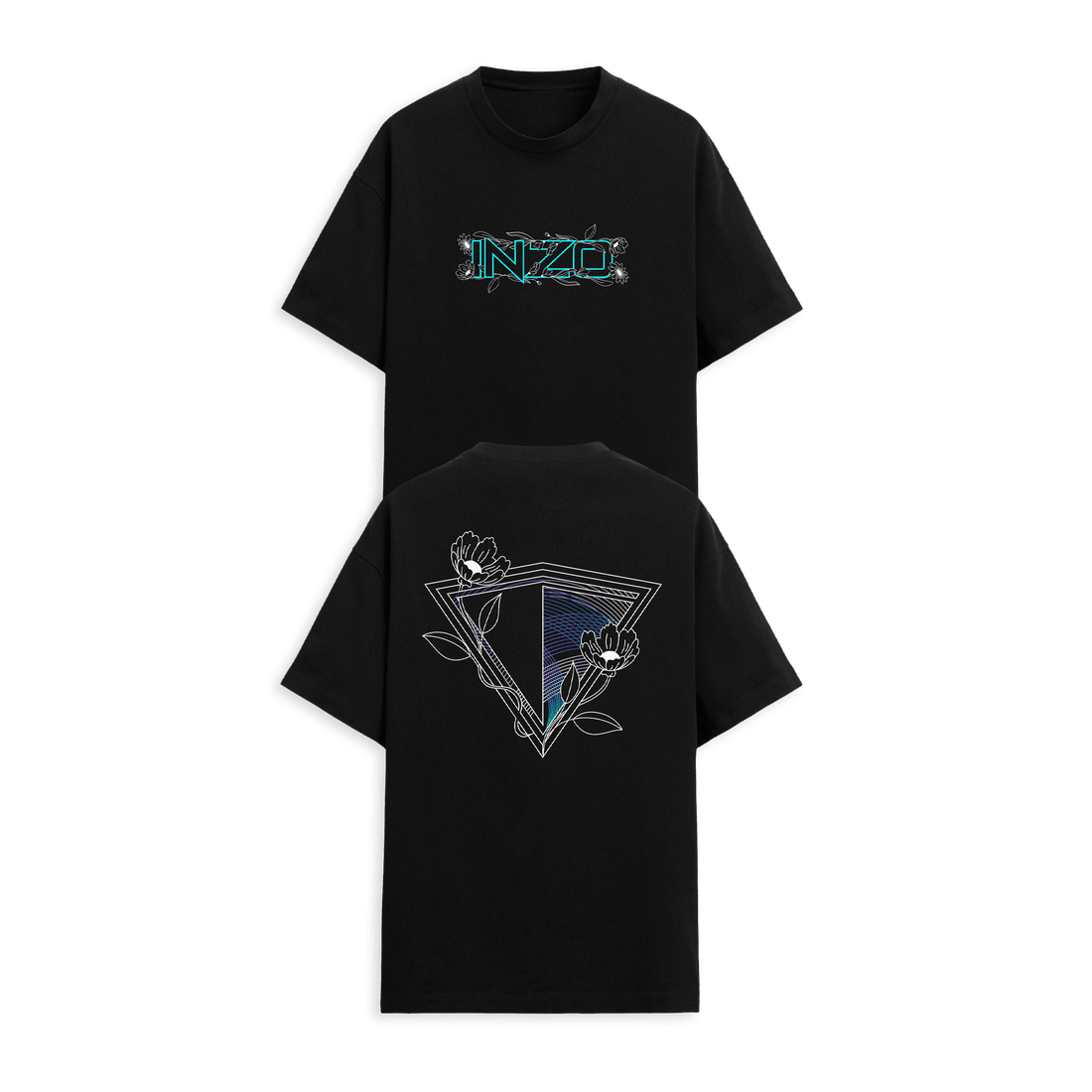 Inzo Merch 2025 Flowers In My Heart Black T-Shirt Gift Ideas For Husband Inzo Merch 2025 Flowers In My Heart Black T-Shirt Gift Ideas For Husband