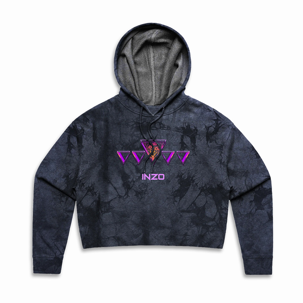 Inzo Merch Mirrorverse Tie Dye Crop Hoodie Inzo Hooded Sweatshirt Best Gift For Fans
