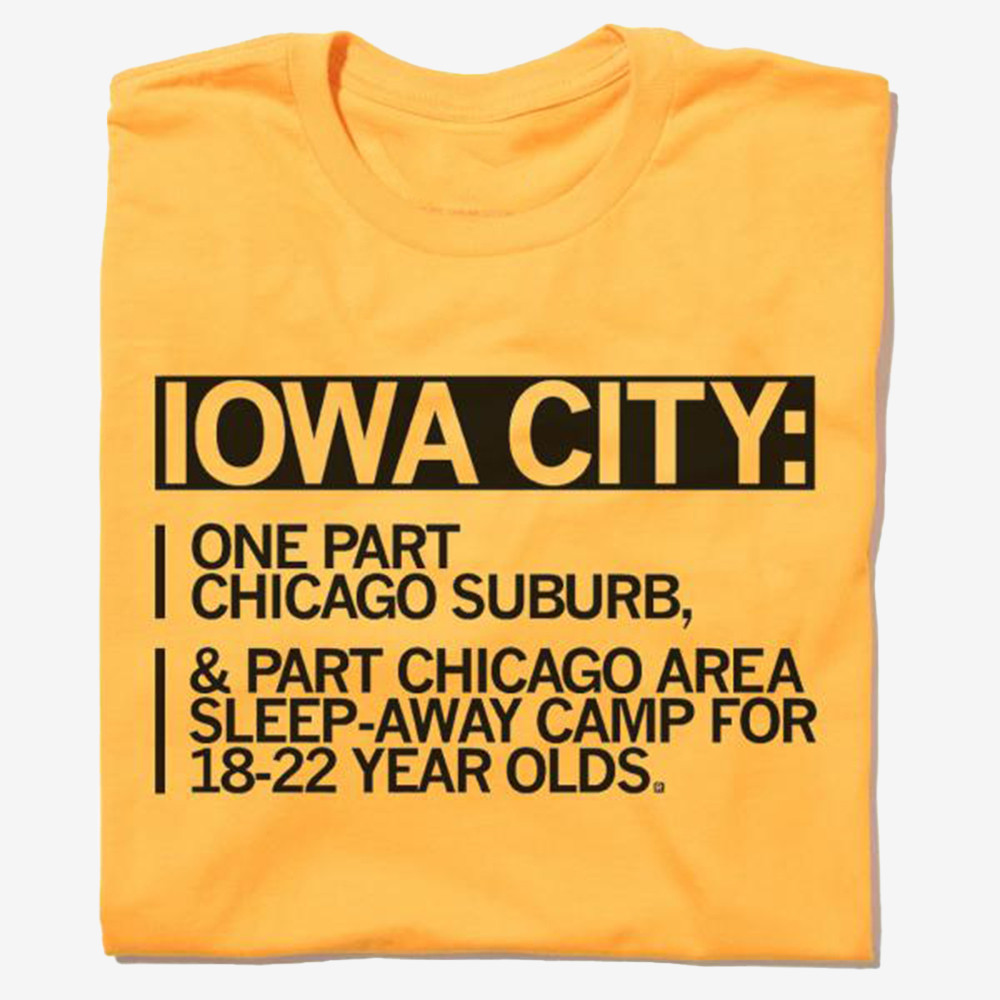 Iowa City Chicago Sleep T-Shirt Away Camp For 18 22 Year Olds Shirt Gifts For Him