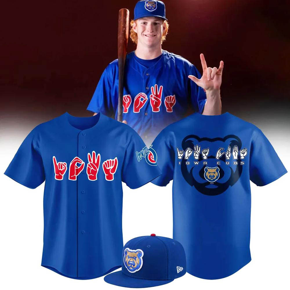 Iowa Cubs American Sign Language Night Limited Edition Baseball Jersey Baseball Team Gift Ideas